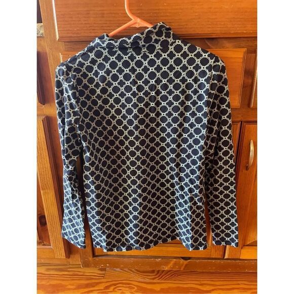 T BY TALBOTS Stretch Printed Athletic Casual Zip Up Jacket Top Size Small - Picture 3 of 3